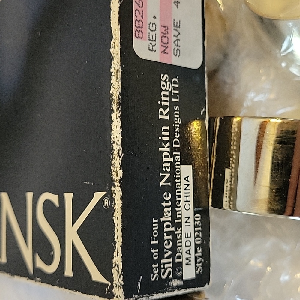 Dansk Silver Napkin Rings Set - Picture 3 of 5